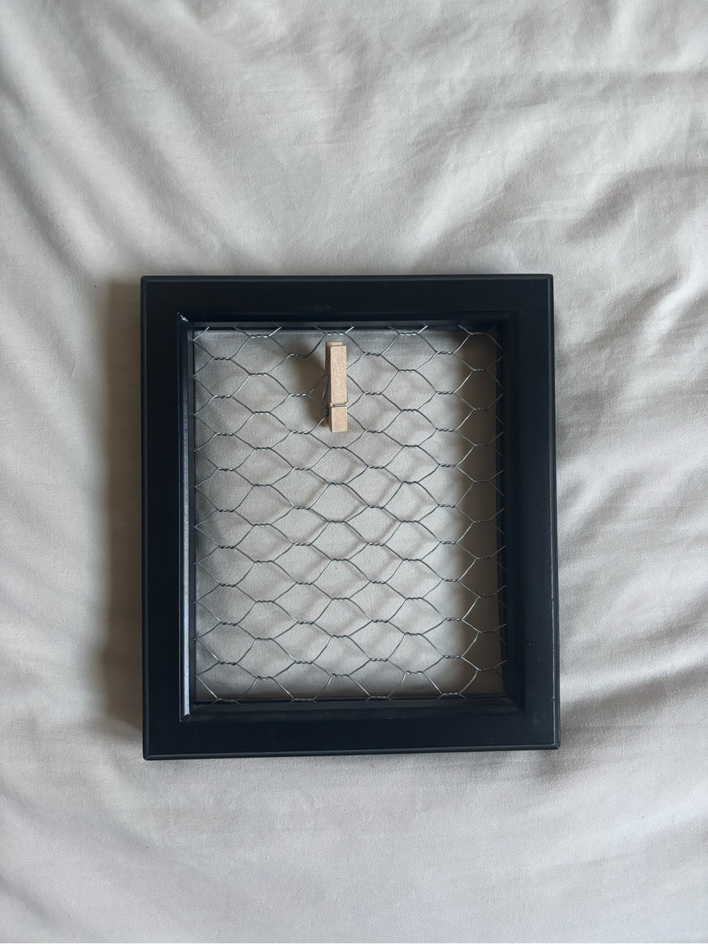 Black Wire Photo Frame with Clothespin